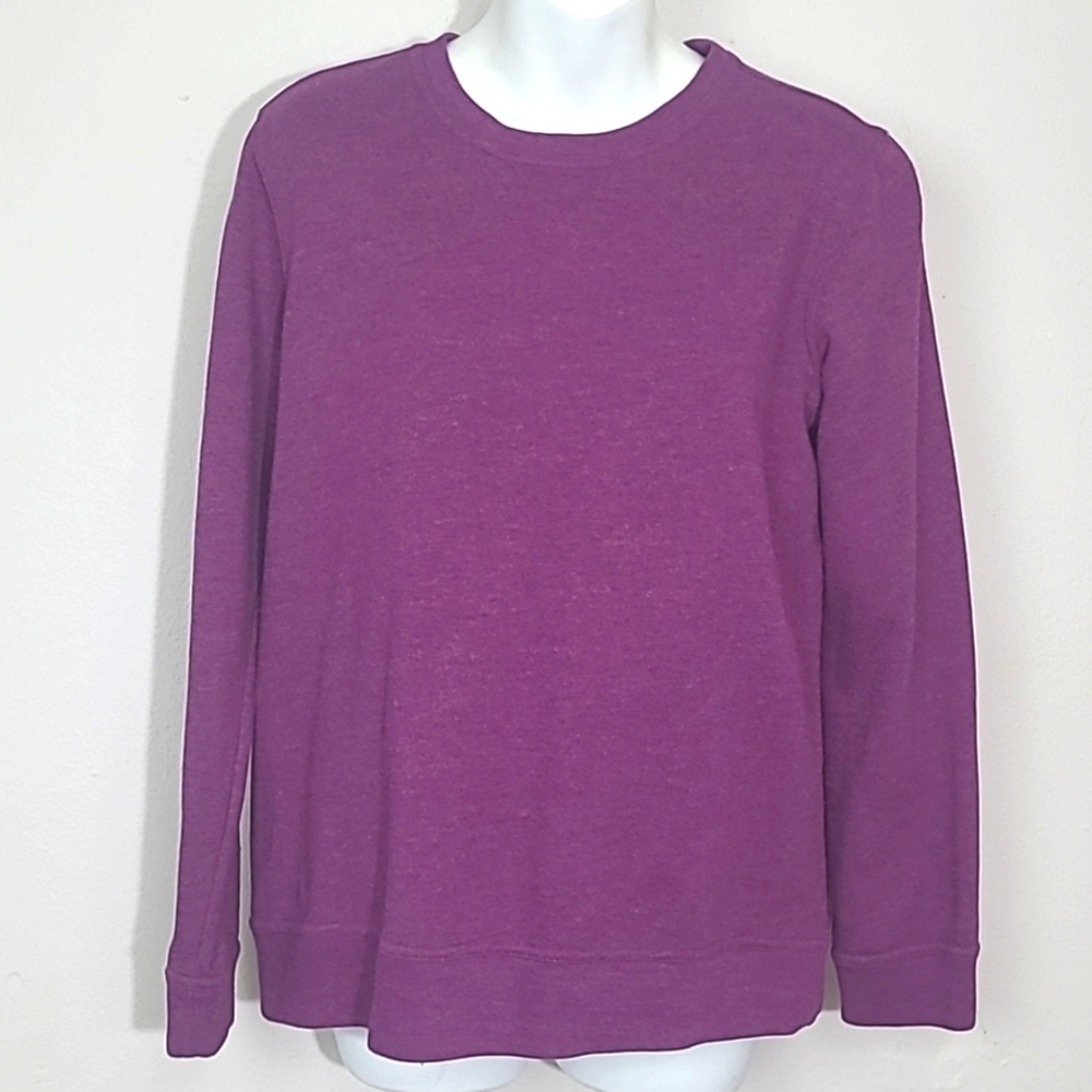 Kim Rogers Sweatshirt Purple Cotton blend Small long sleeve EUC